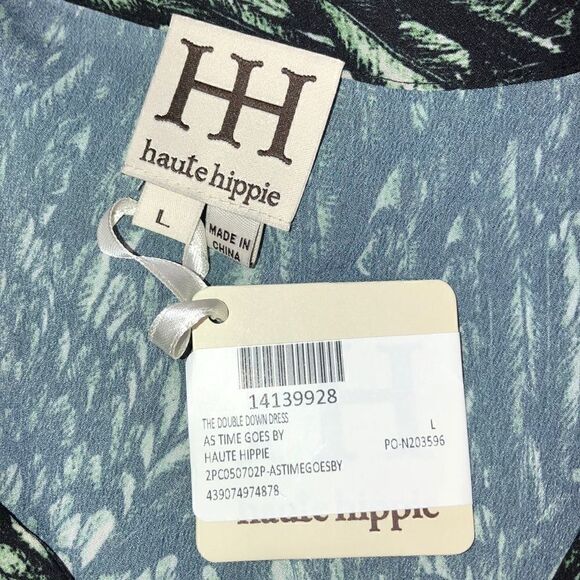 Haute Hippie Dress As Time Goes By Size Large New with Tags Drawstring Waist - Picture 6 of 9